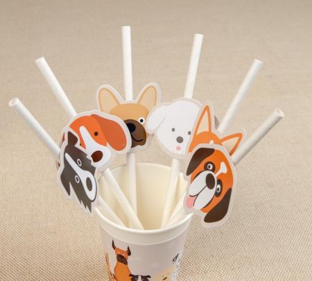 Hunde Party Trinkhalme - ECO Friendly